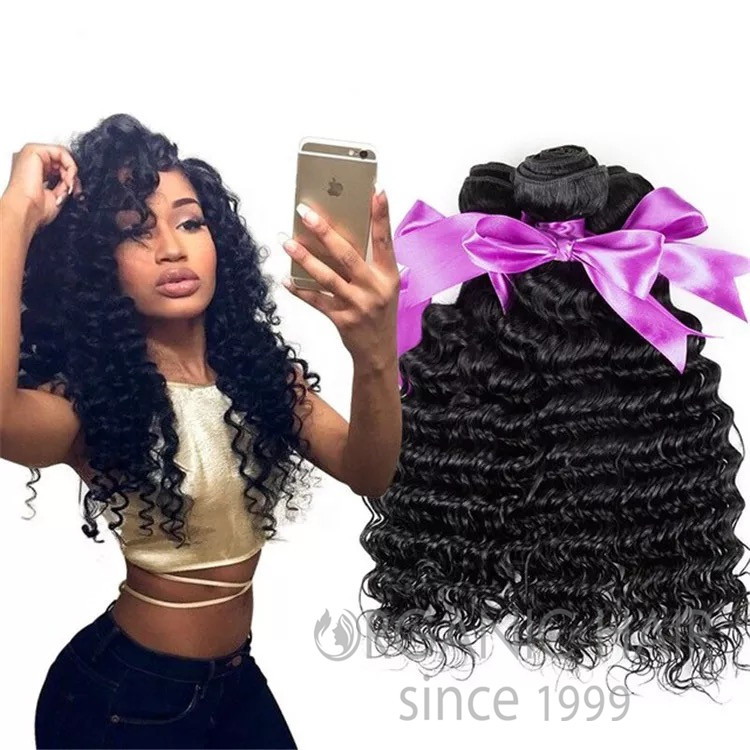 Curly remy human hair extensions